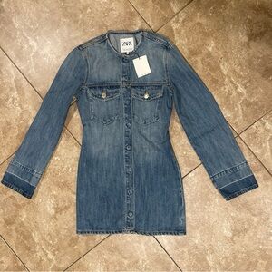 Zara Blue Denim Dress